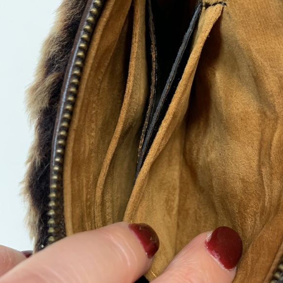 Patricia Nash Shearling Wristlet Dark Brown color - Picture 6 of 14